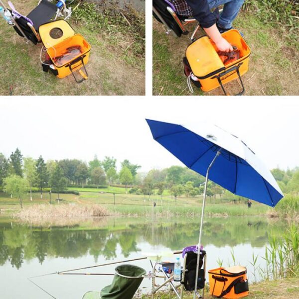 EVA Portable Fishing Bag Folding Thicken Live Fishing Box Tank Bucket Camping Fishing Tackle Fishbox Storage Bag - Image 15