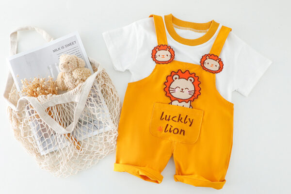 Children's Clothing Men And Women Baby Summer Cartoon Short-sleeved Overalls - Image 19