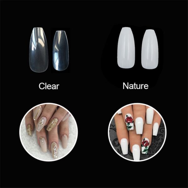 500 transparent  natural fake nails - Image 21