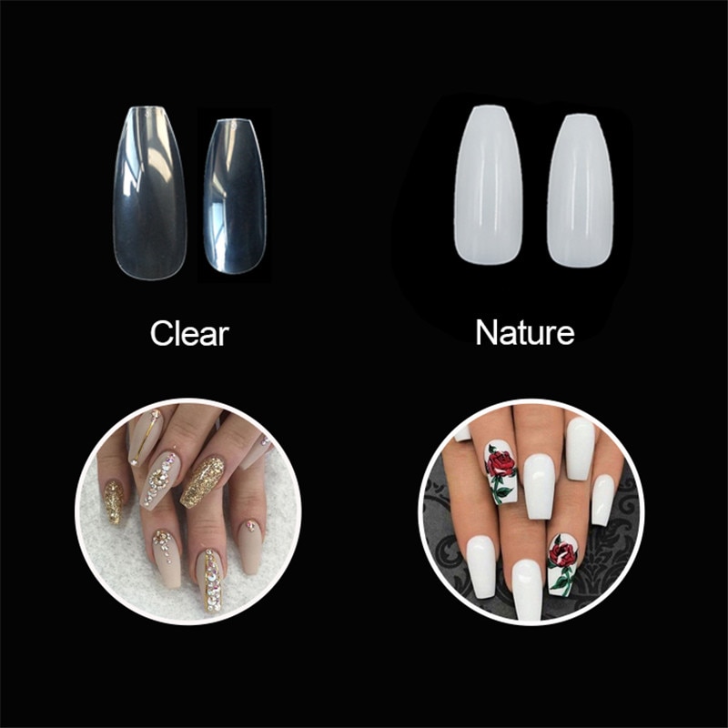 500 transparent  natural fake nails - Image 21