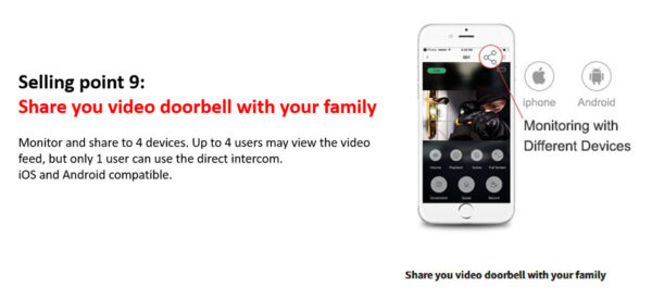 Video Doorbell Smart Wireless WiFi Security Door Bell - Image 21