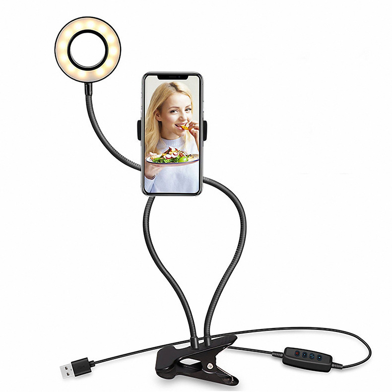 LED Selfie Ring Light for Live Adjustable Makeup Light-8cm Stand - Image 9