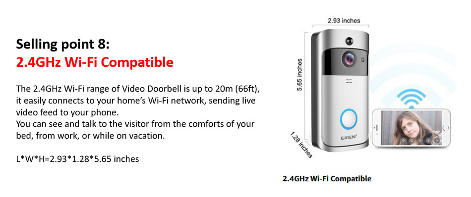 Video Doorbell Smart Wireless WiFi Security Door Bell - Image 22