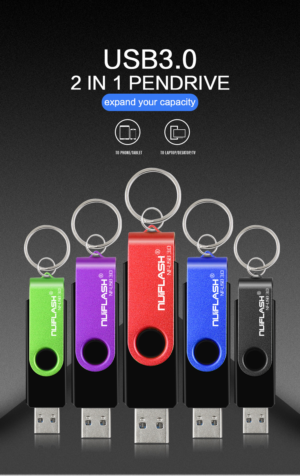 OTG 64GB 32GB 16GB Pen Driver USB Flash Disk External Storage Rod 32GB 3.0U Disk - Image 12