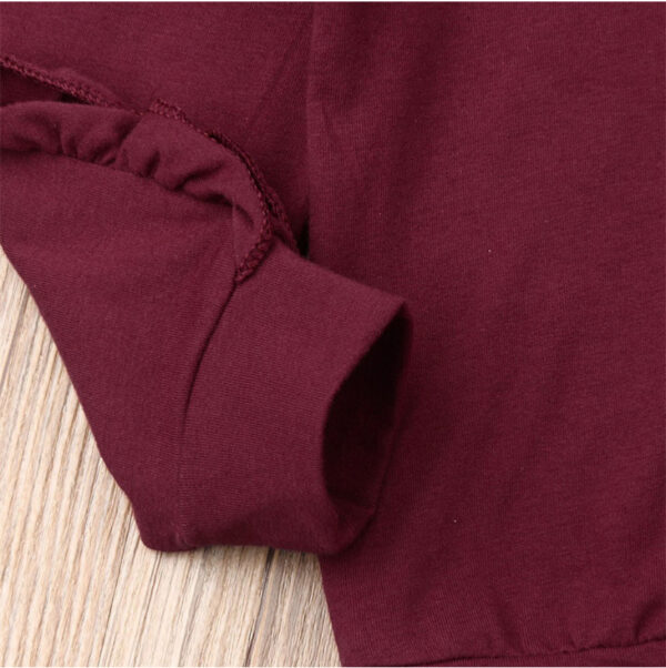 Newborn Baby Boys Girls Ruffles Jumper Solid Long Sleeve Sweatshirt Tops Pants Infant Kids 2Pcs Outfits Clothes Set Fall Clothes - Image 8