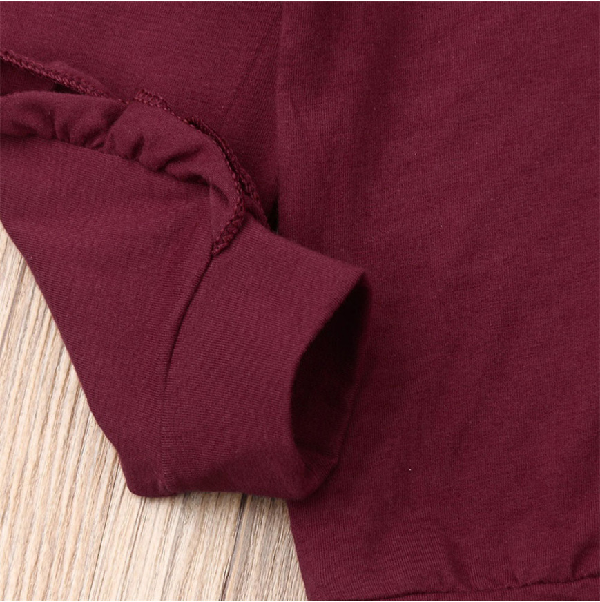 Newborn Baby Boys Girls Ruffles Jumper Solid Long Sleeve Sweatshirt Tops Pants Infant Kids 2Pcs Outfits Clothes Set Fall Clothes - Image 8