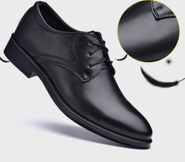 Black Shoes With Pointed Toe For Men - Image 11
