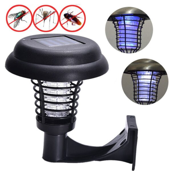 Solar Led Rechargeable Anti-Mosquito Lamp Electronic Fly Bug Zapper Insect Pest  Uv Trap Outdoor Garden Lawn Lamp - Image 8