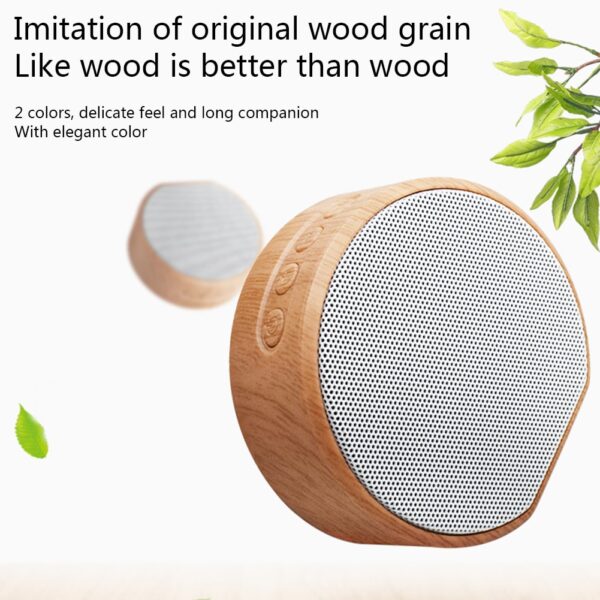 Mini Wood Bluetooth Speaker Portable Outdoor Wireless Support AUX TF - Image 14