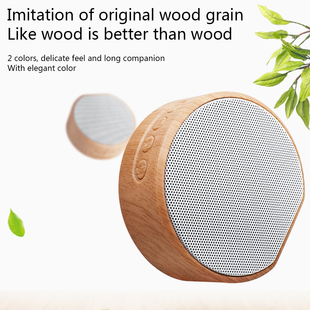 Mini Wood Bluetooth Speaker Portable Outdoor Wireless Support AUX TF - Image 14