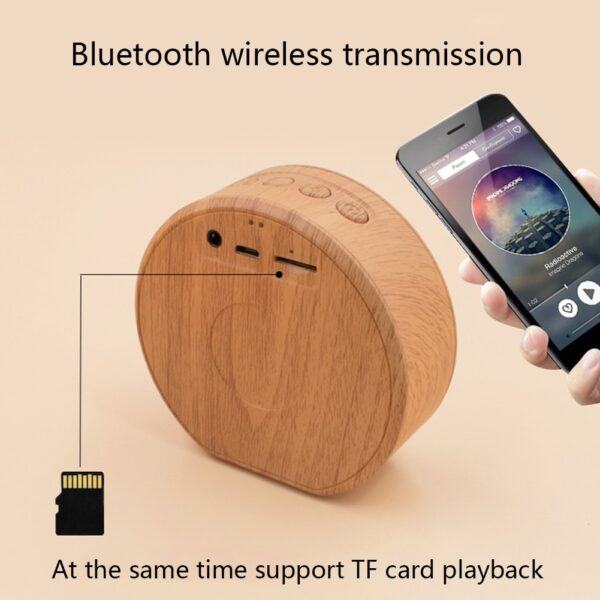 Mini Wood Bluetooth Speaker Portable Outdoor Wireless Support AUX TF - Image 11