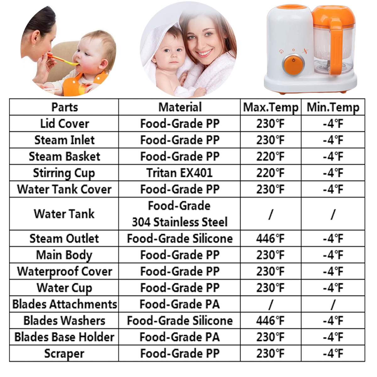 Multi-function Baby Food Processor Smart Infant Milk Warm Baby Food Cooking Blenders - Image 11