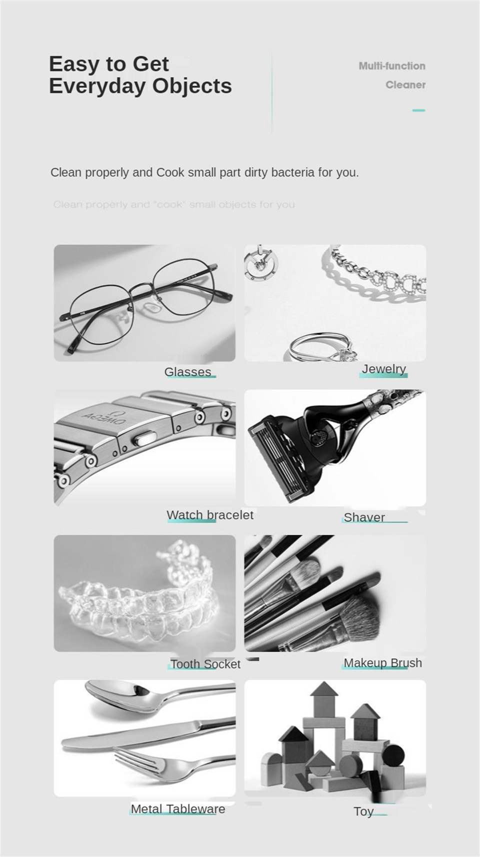 Ultrasonic Cleaning Machine High Frequency Vibration Wash Cleaner Washing Jewelry Glasses Watch Ring Dentures Cleaner - Image 22