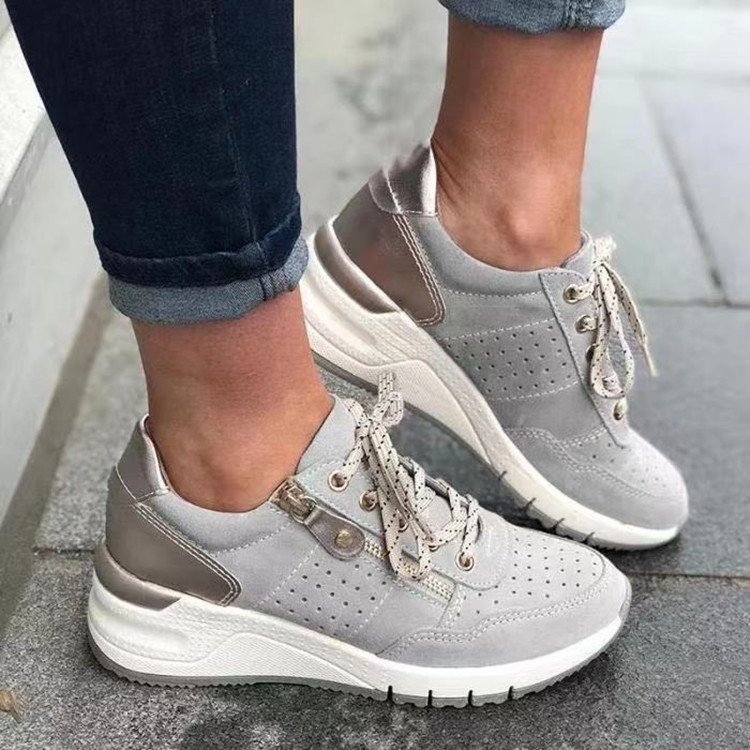 Fashionable Chunky-soled Sneakers Low-cut Casual Shoes For Outdoor Wear - Image 35