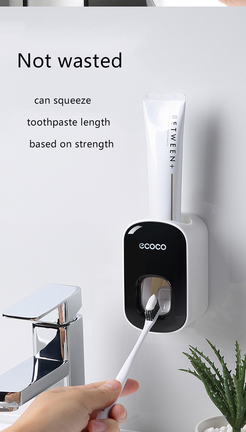 Wall Mounted Automatic Toothpaste Holder Bathroom Accessories Set Dispenser - Image 19