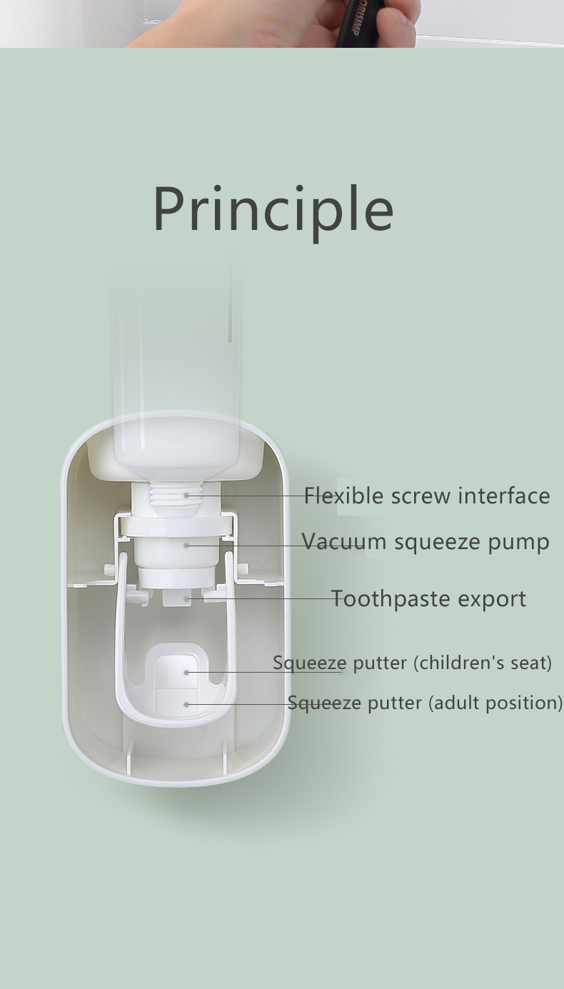 Wall Mounted Automatic Toothpaste Holder Bathroom Accessories Set Dispenser - Image 11
