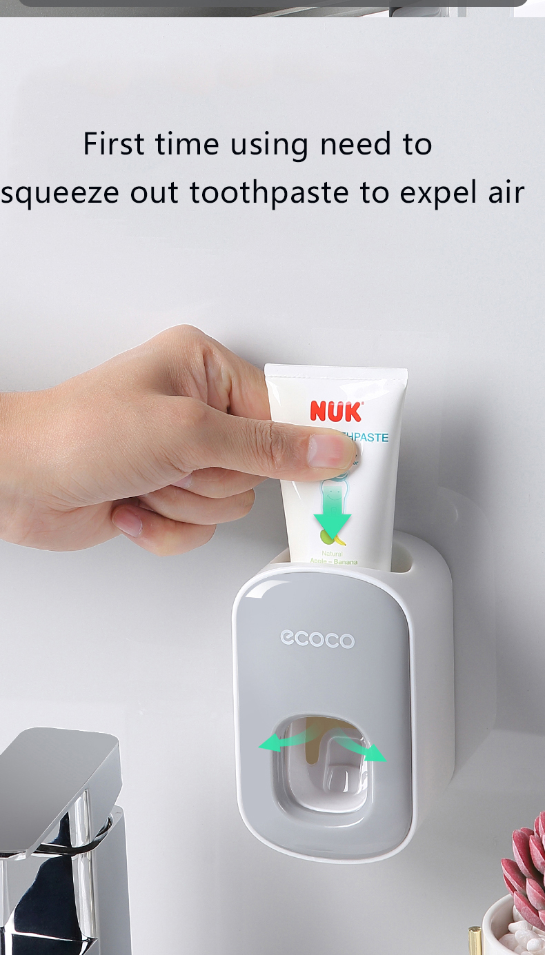 Wall Mounted Automatic Toothpaste Holder Bathroom Accessories Set Dispenser - Image 13