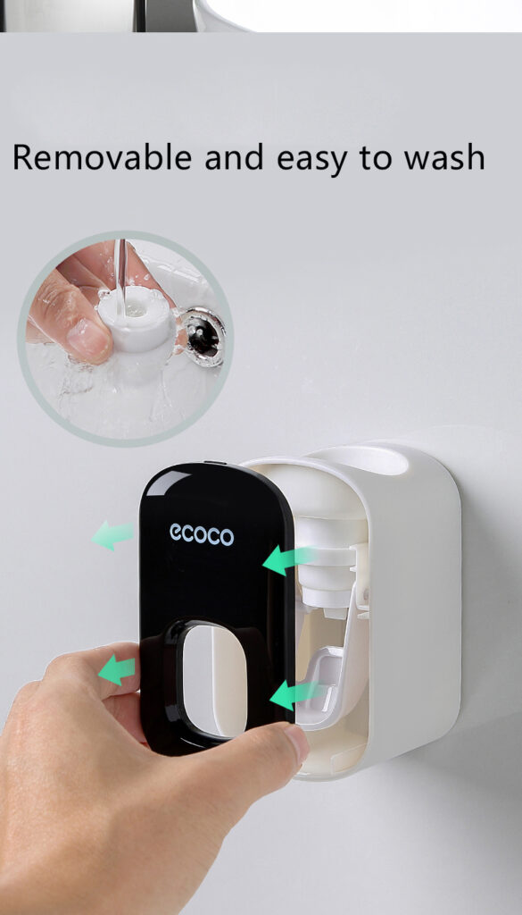 Wall Mounted Automatic Toothpaste Holder Bathroom Accessories Set Dispenser