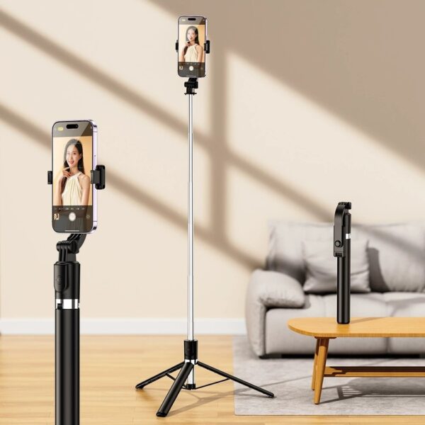 R16 Smartphone Stabilization Selfie Stick With Remote Control Extendable Design  And Built in Tripod Legs - Image 17