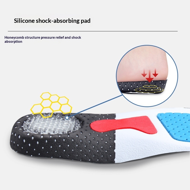 Arch-support Athletic Insoles With Sweat-absorbing Latex Air Cushioning - Image 2