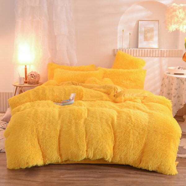 Luxury Thick Fleece Duvet Cover Queen King Winter Warm Bed Quilt Cover Pillowcase Fluffy Plush Shaggy Bedclothes Bedding Set Winter Body Keep Warm - Image 11