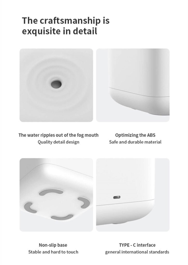 Bedroom Anti-Gravity Humidifier With Clock Water Drop Backflow Aroma Diffuser Large Capacity Office Bedroom Mute Heavy Fog Household Sprayer
