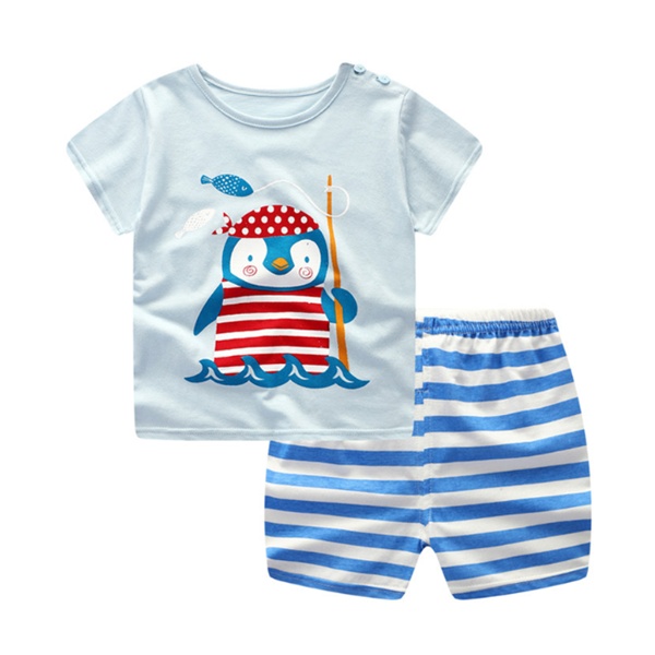 Cartoon Clothing Baby Boy Summer Clothes T-shirt Baby Girl Casual Clothing Sets - Image 36