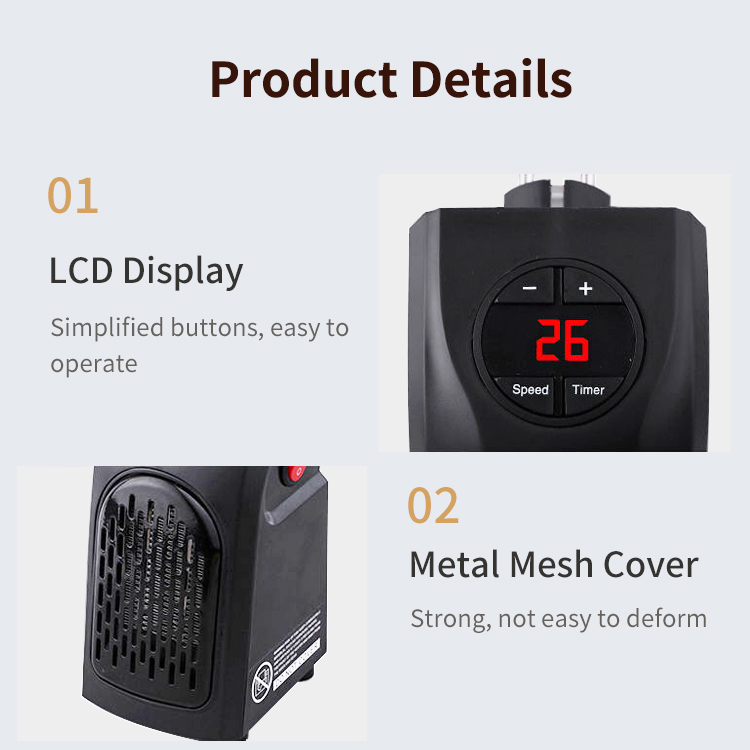 Winter Air Heater Fan Heater Electric Home Heaters Mini Room Air Wall Heater Ceramic Heating Warmer Fan For Home Office Camping - Image 12