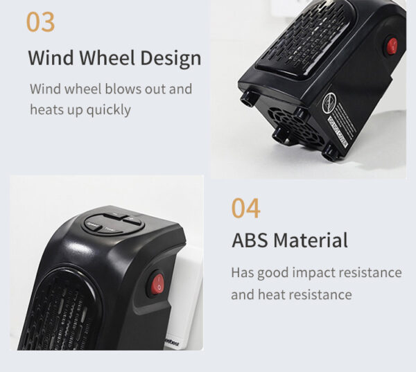 Winter Air Heater Fan Heater Electric Home Heaters Mini Room Air Wall Heater Ceramic Heating Warmer Fan For Home Office Camping - Image 13