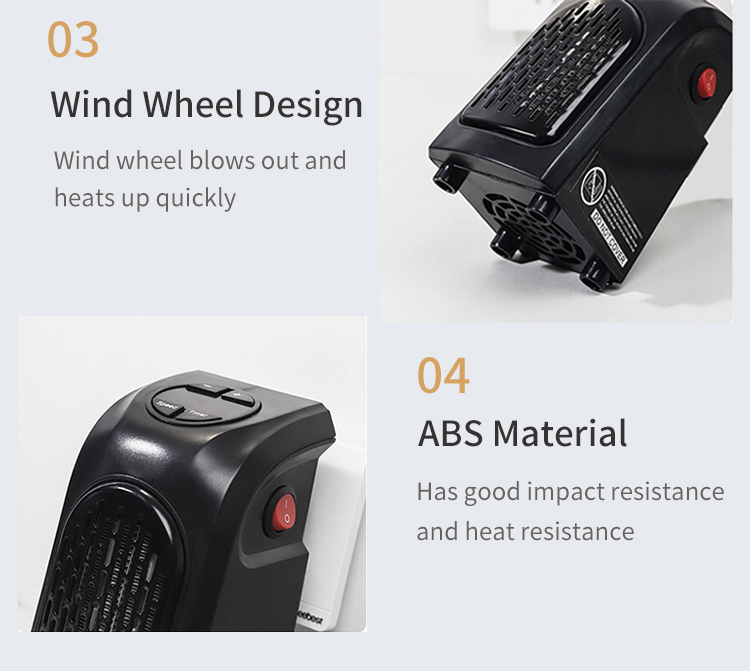 Winter Air Heater Fan Heater Electric Home Heaters Mini Room Air Wall Heater Ceramic Heating Warmer Fan For Home Office Camping - Image 13