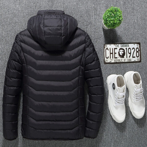 Winter Heated Jacket USB Electric Cotton Coat Zip-up Heater Thermal Clothing Heating Vest For Men - Image 20
