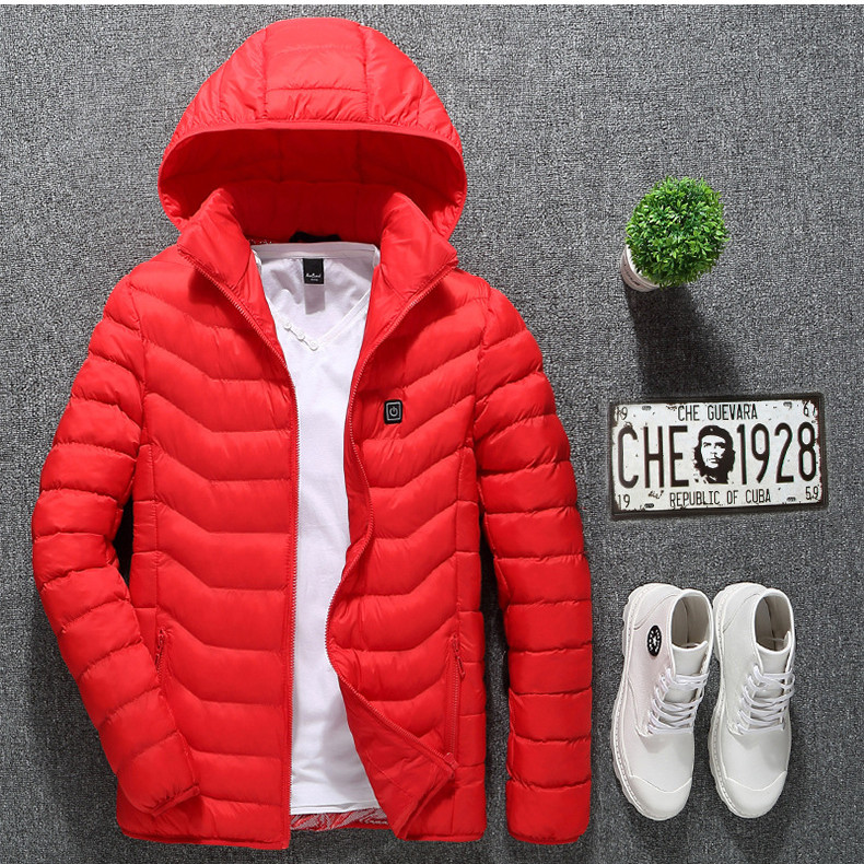 Winter Heated Jacket USB Electric Cotton Coat Zip-up Heater Thermal Clothing Heating Vest For Men - Image 22