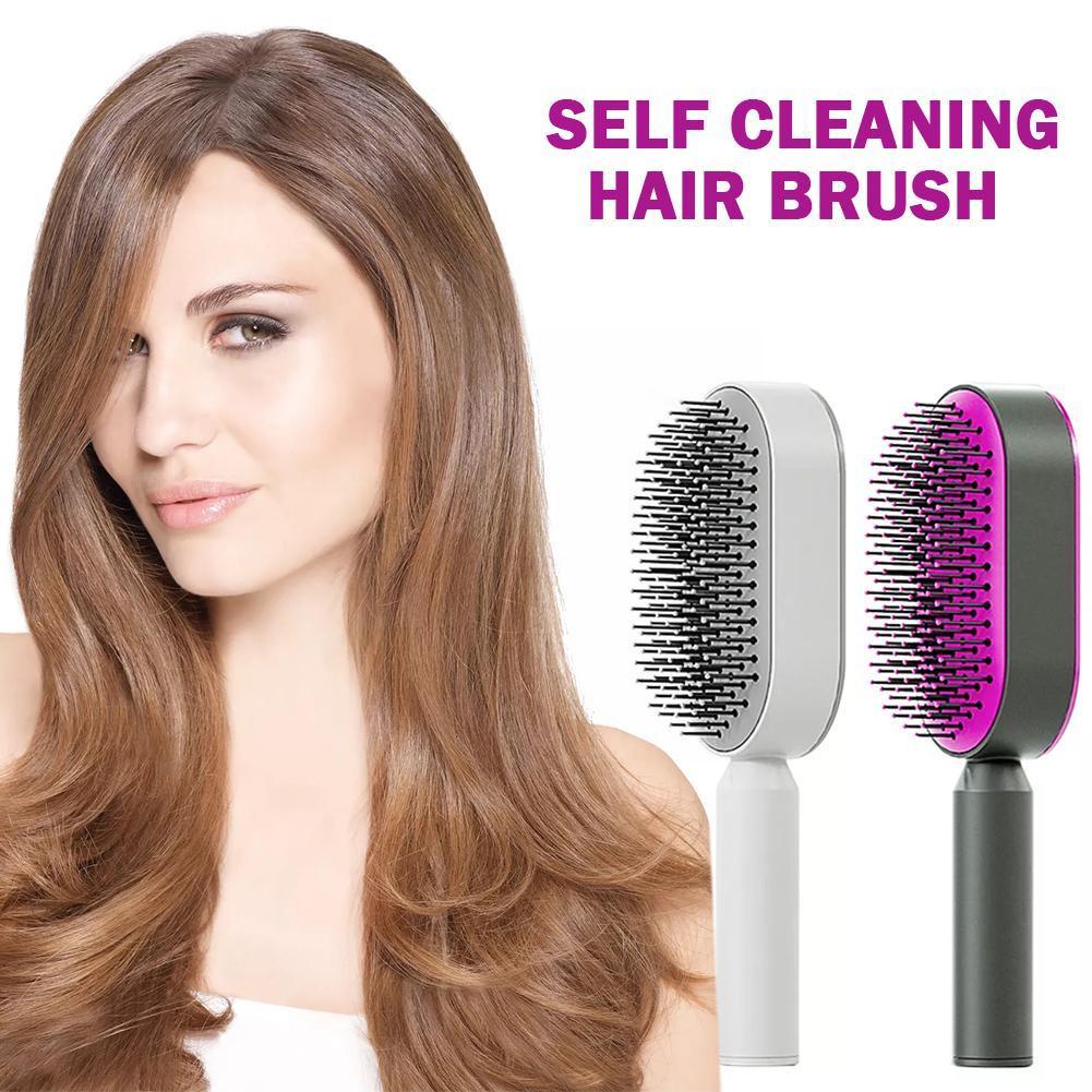 Women Fashion 3D Hair Growth Comb Hairbrush Self-Cleaning Hair Brush  Self Cleaning Hair Brush For Women Massage Scalp Promote Blood Circulation Anti Hair Loss - Image 1