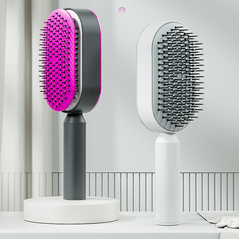 Women Fashion 3D Hair Growth Comb Hairbrush Self-Cleaning Hair Brush  Self Cleaning Hair Brush For Women Massage Scalp Promote Blood Circulation Anti Hair Loss - Image 2