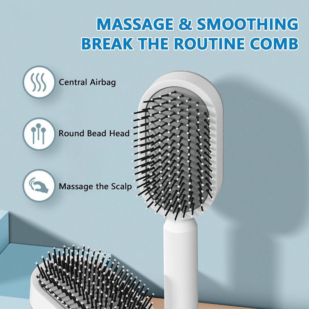 Women Fashion 3D Hair Growth Comb Hairbrush Self-Cleaning Hair Brush  Self Cleaning Hair Brush For Women Massage Scalp Promote Blood Circulation Anti Hair Loss - Image 9