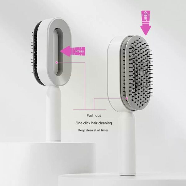 Women Fashion 3D Hair Growth Comb Hairbrush Self-Cleaning Hair Brush  Self Cleaning Hair Brush For Women Massage Scalp Promote Blood Circulation Anti Hair Loss - Image 6