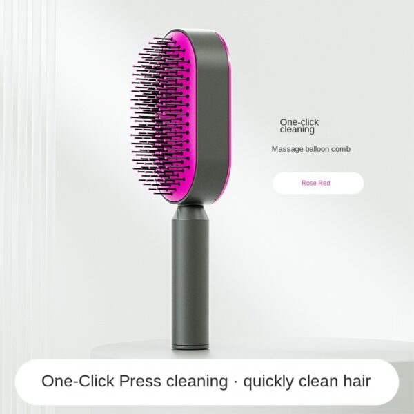 Women Fashion 3D Hair Growth Comb Hairbrush Self-Cleaning Hair Brush  Self Cleaning Hair Brush For Women Massage Scalp Promote Blood Circulation Anti Hair Loss - Image 8