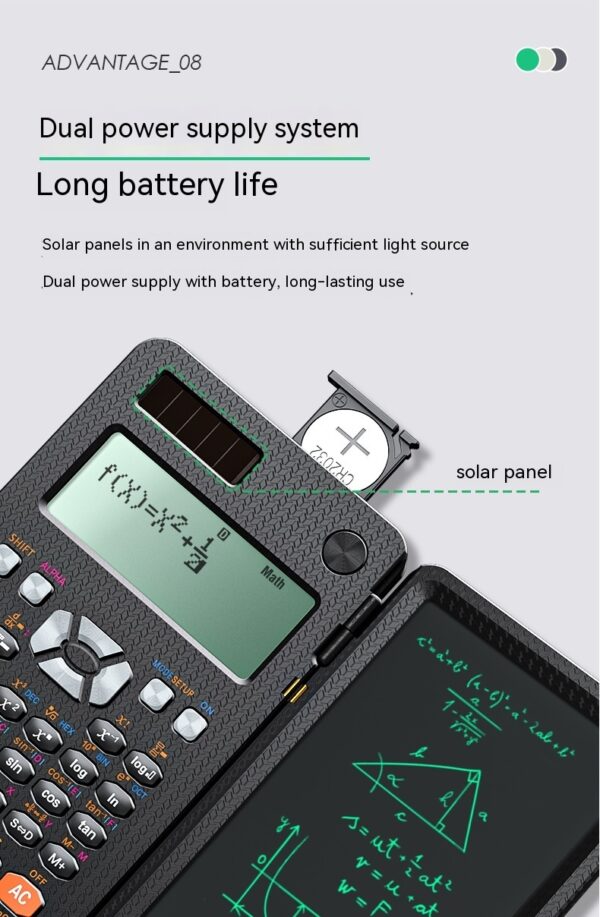 2 In 1 Foldable Scientific Calculators Handwriting Tablet Learning Function Calculator  Foldable Desk Scientific Calculators - Image 31