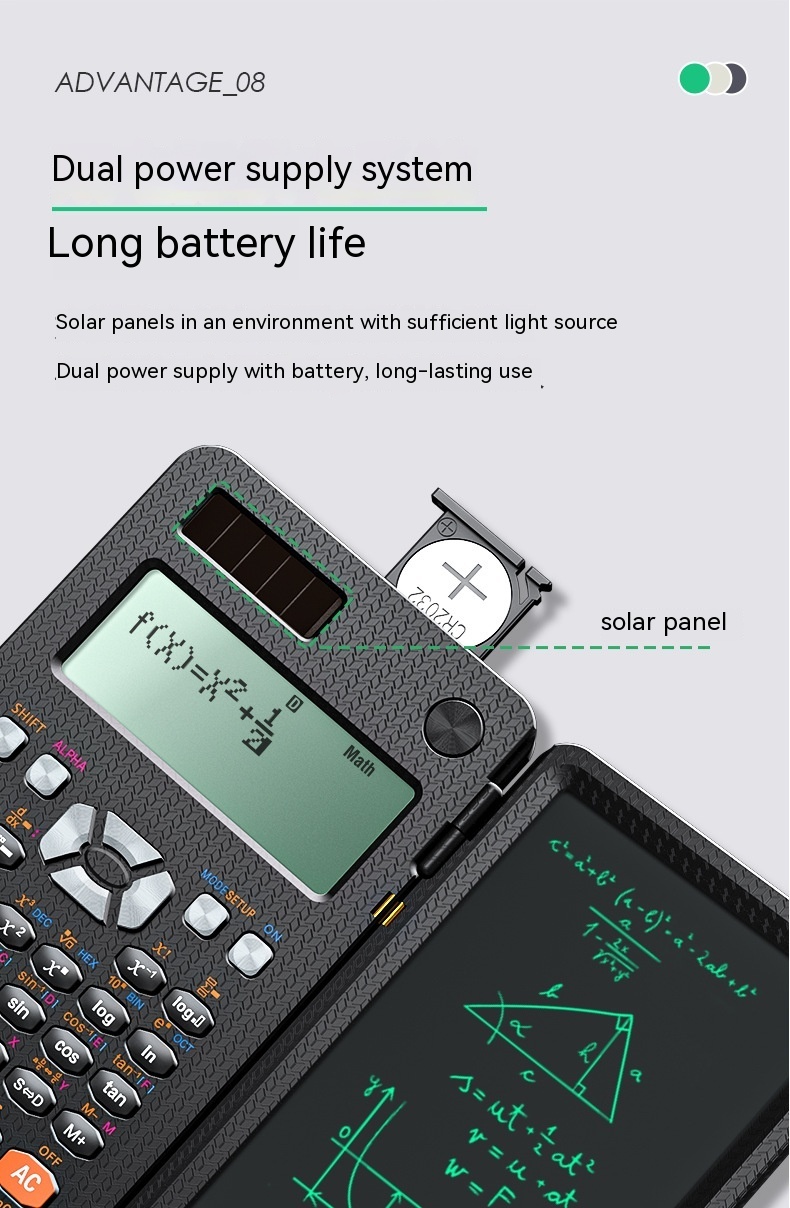 2 In 1 Foldable Scientific Calculators Handwriting Tablet Learning Function Calculator  Foldable Desk Scientific Calculators - Image 31