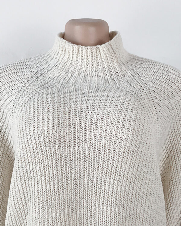 Solid Turtleneck Long Sweater Winter Warm Women Sweater Dress - Image 20