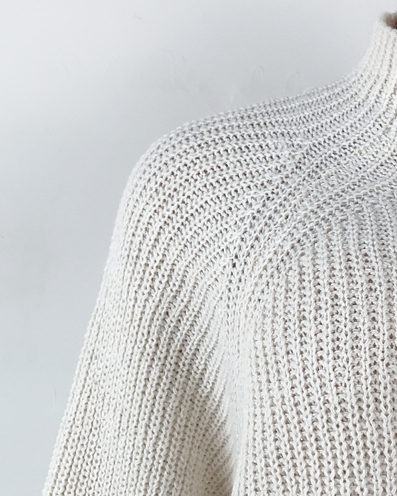 Solid Turtleneck Long Sweater Winter Warm Women Sweater Dress - Image 19