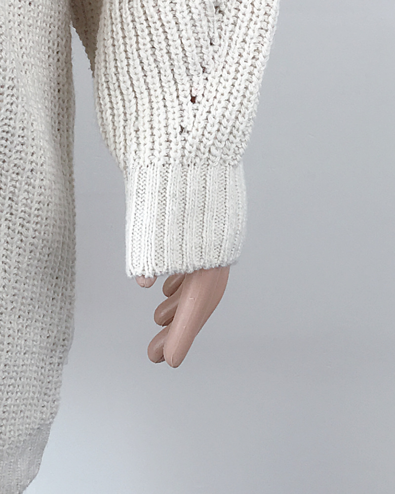 Solid Turtleneck Long Sweater Winter Warm Women Sweater Dress - Image 18