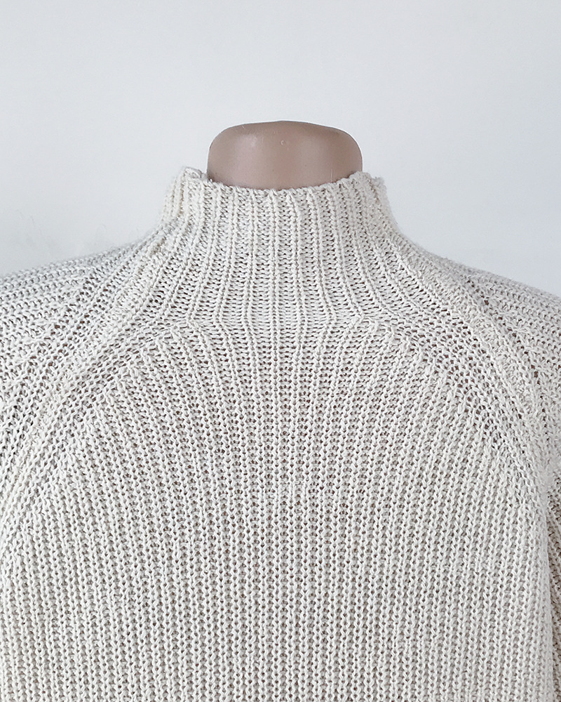 Solid Turtleneck Long Sweater Winter Warm Women Sweater Dress - Image 17