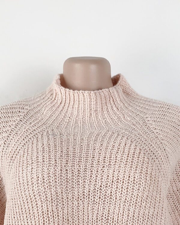 Solid Turtleneck Long Sweater Winter Warm Women Sweater Dress - Image 14