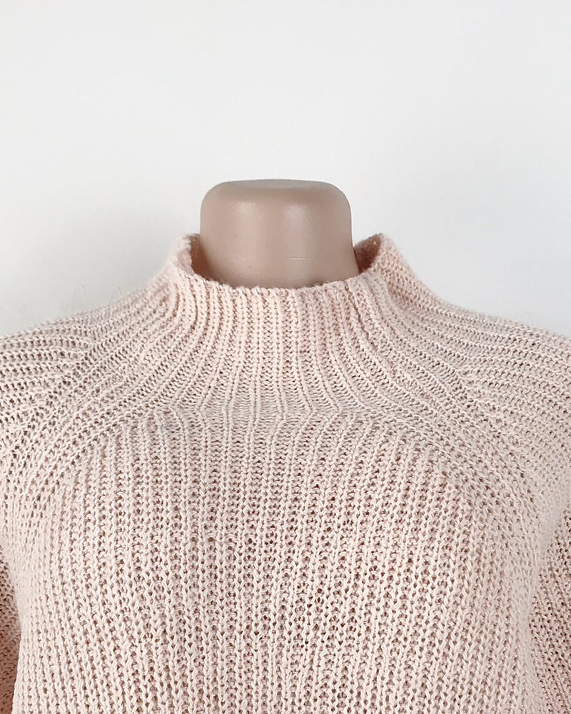 Solid Turtleneck Long Sweater Winter Warm Women Sweater Dress - Image 14