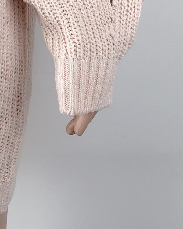 Solid Turtleneck Long Sweater Winter Warm Women Sweater Dress - Image 12