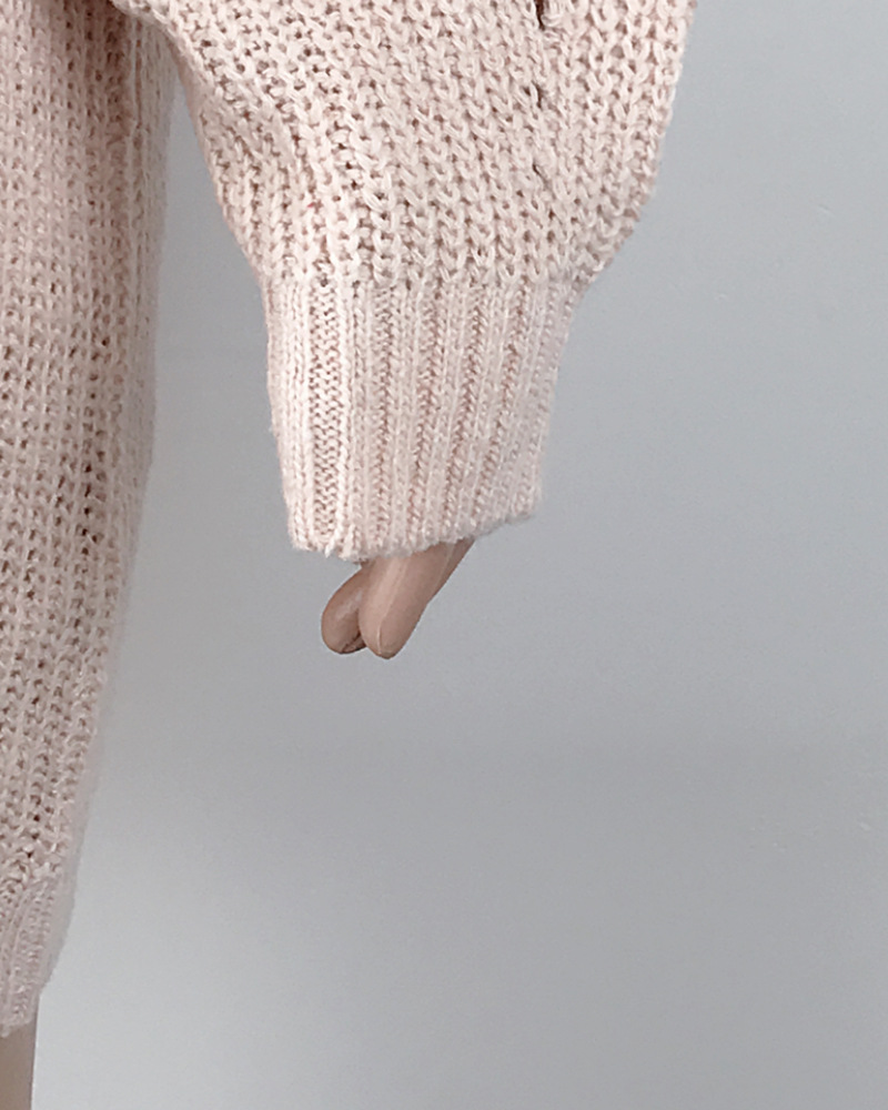 Solid Turtleneck Long Sweater Winter Warm Women Sweater Dress - Image 12
