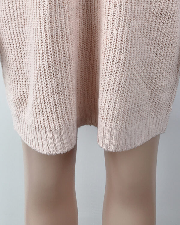 Solid Turtleneck Long Sweater Winter Warm Women Sweater Dress - Image 11