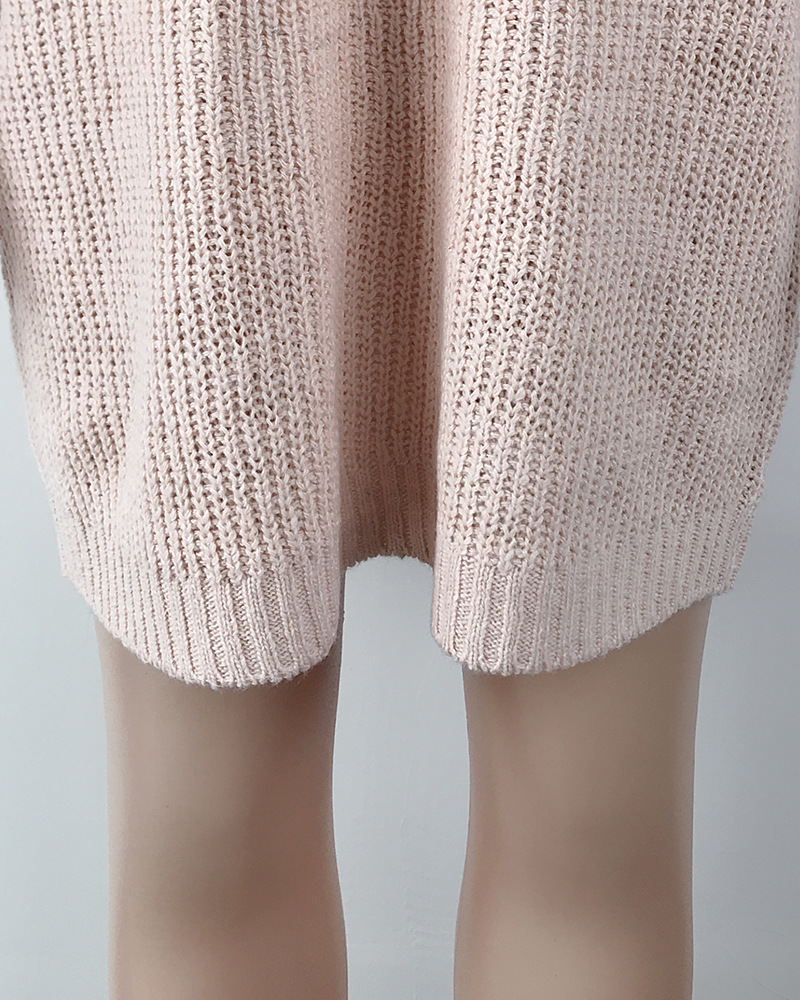 Solid Turtleneck Long Sweater Winter Warm Women Sweater Dress - Image 11