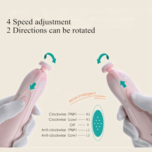 Anti-scratch Multifunctional Baby Electric Nail Polisher - Image 12